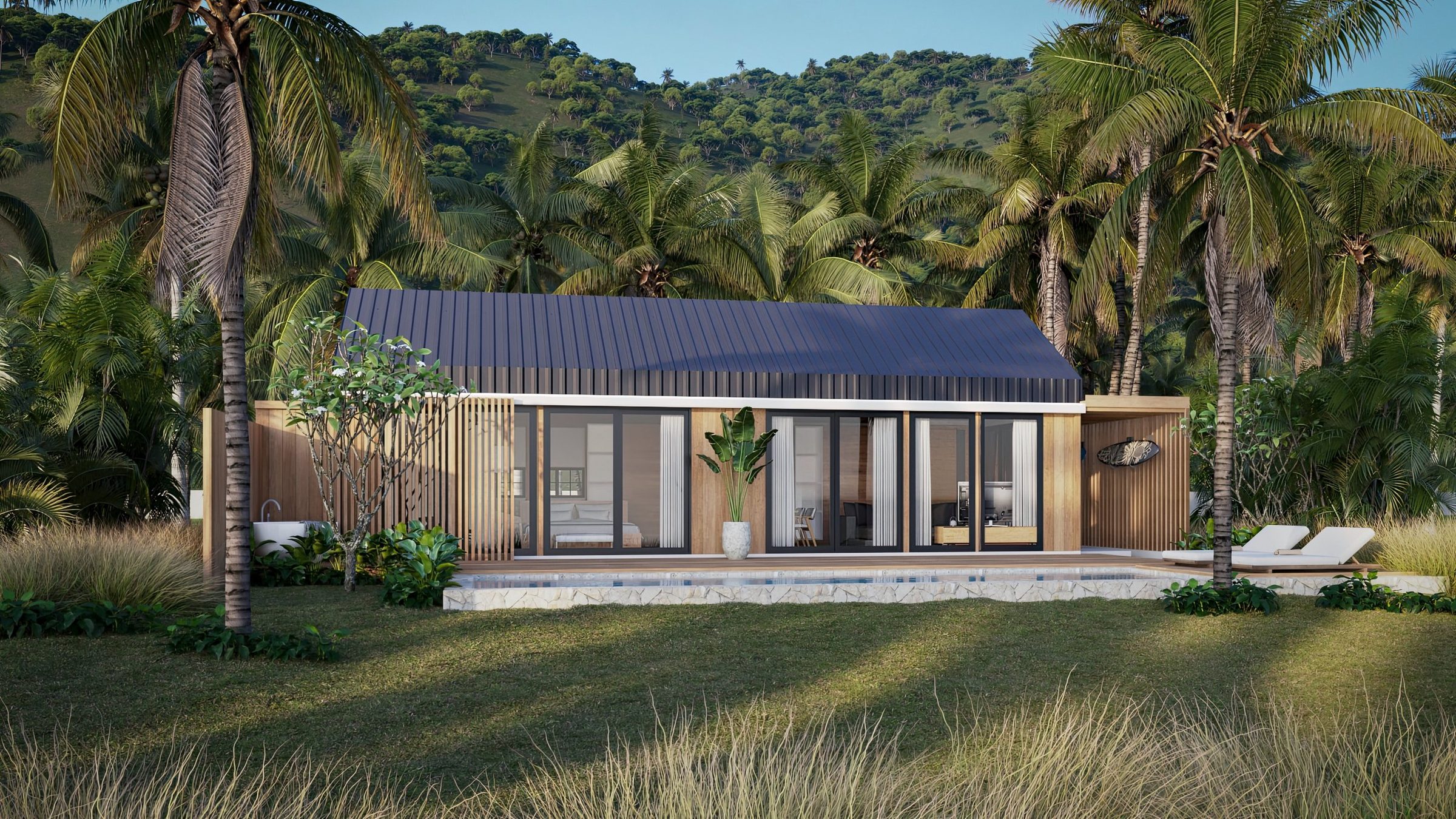 Jolopong Villas — modular prefab tropical residences in Kuta, Lombok