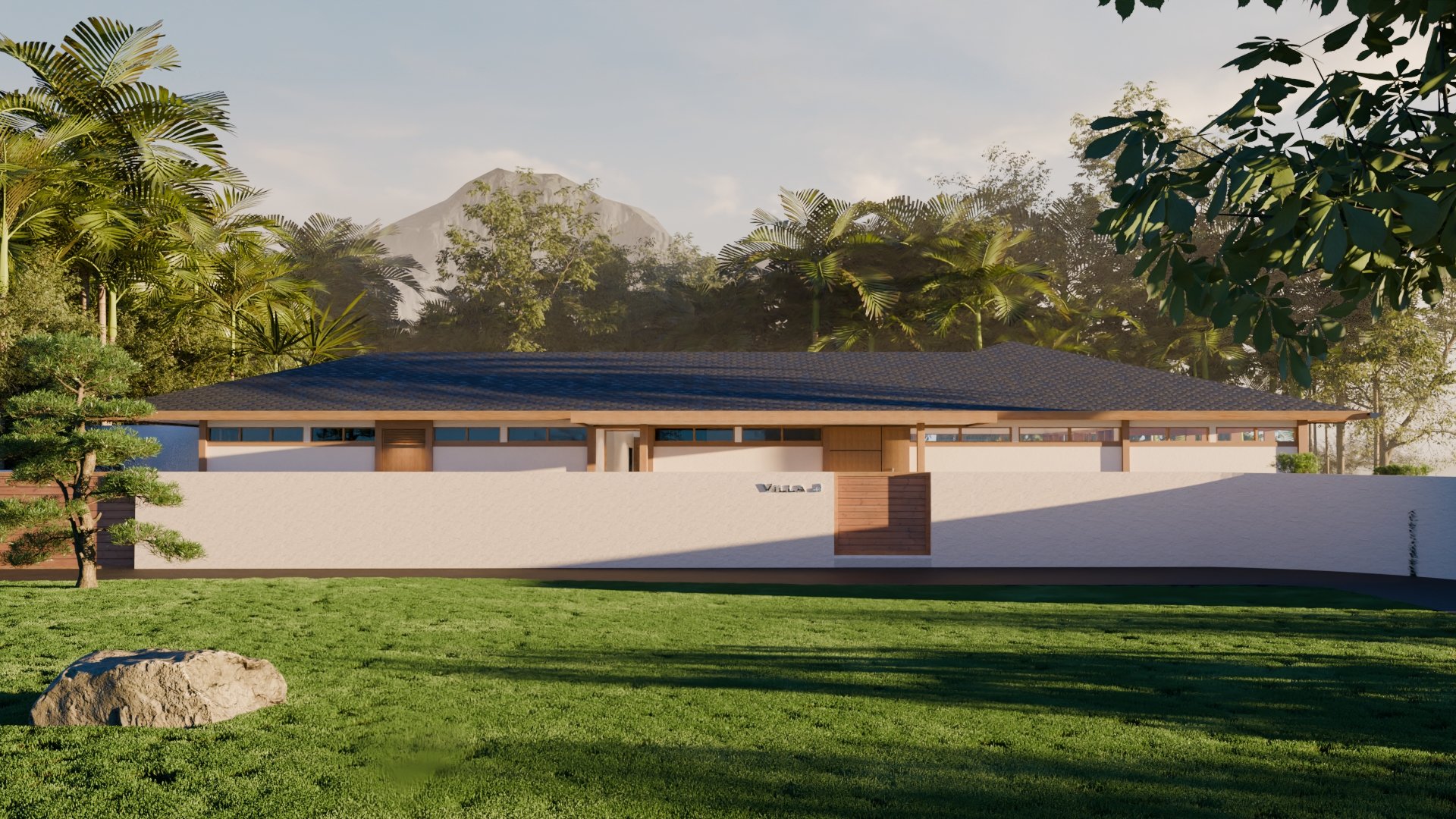 Villa J — completed Japandi-tropical family villa in Tabanan, Bali
